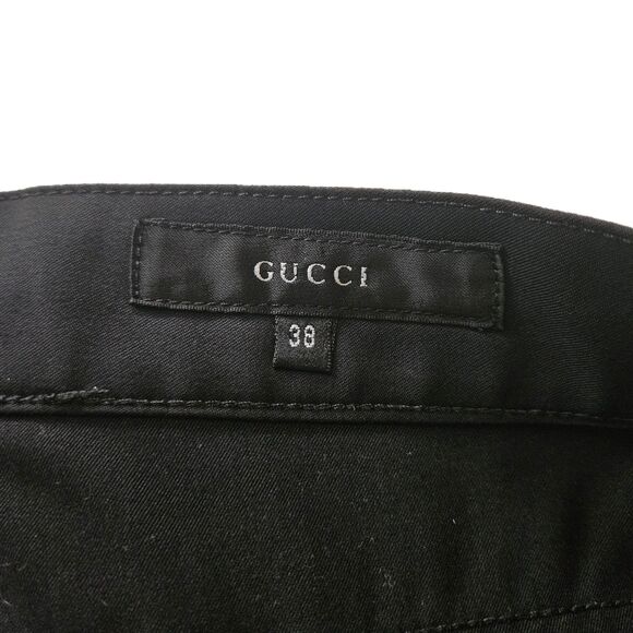 Gucci (Authentic) Silky Black Mid-Rise Slim Leg Stretch Ankle Pants, EU 38/US 6 - Picture 9 of 11